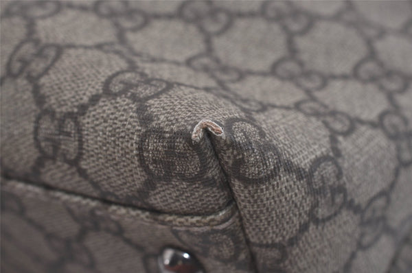 Authentic GUCCI Vintage Shoulder Tote Bag GG PVC Leather 114595 Brown 8267I