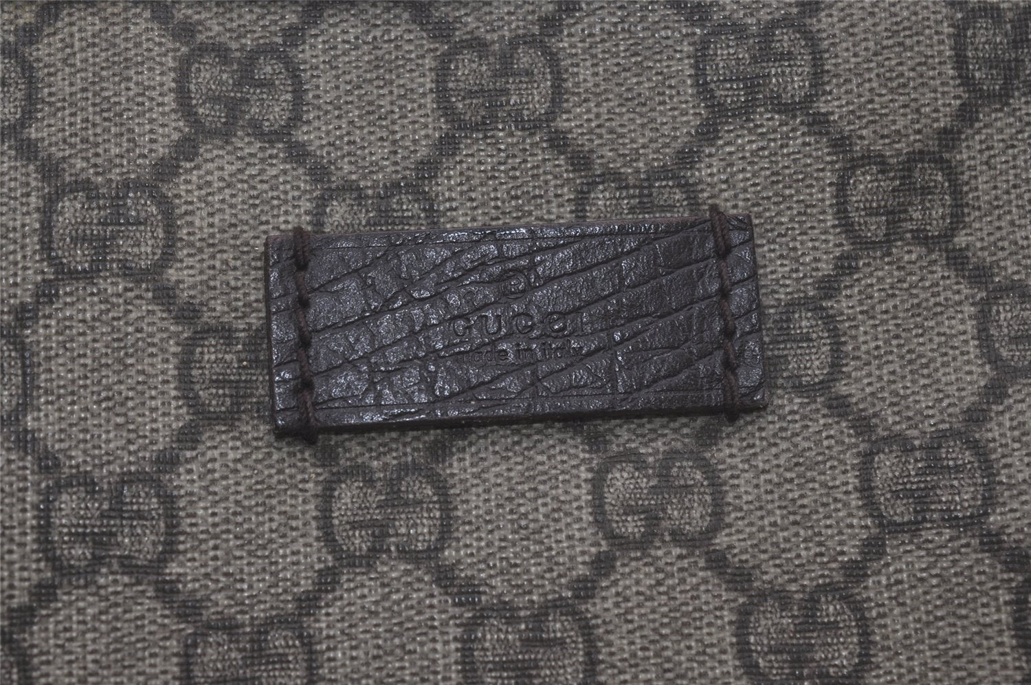 Authentic GUCCI Vintage Shoulder Tote Bag GG PVC Leather 114595 Brown 8267I