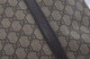 Authentic GUCCI Vintage Shoulder Tote Bag GG PVC Leather 114595 Brown 8267I