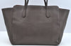 Authentic GUCCI Swing Large Vintage Shoulder Tote Bag Leather 354397 Gray 8268I