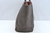 Authentic GUCCI Swing Large Vintage Shoulder Tote Bag Leather 354397 Gray 8268I