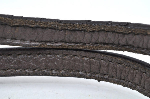 Authentic GUCCI Swing Large Vintage Shoulder Tote Bag Leather 354397 Gray 8268I