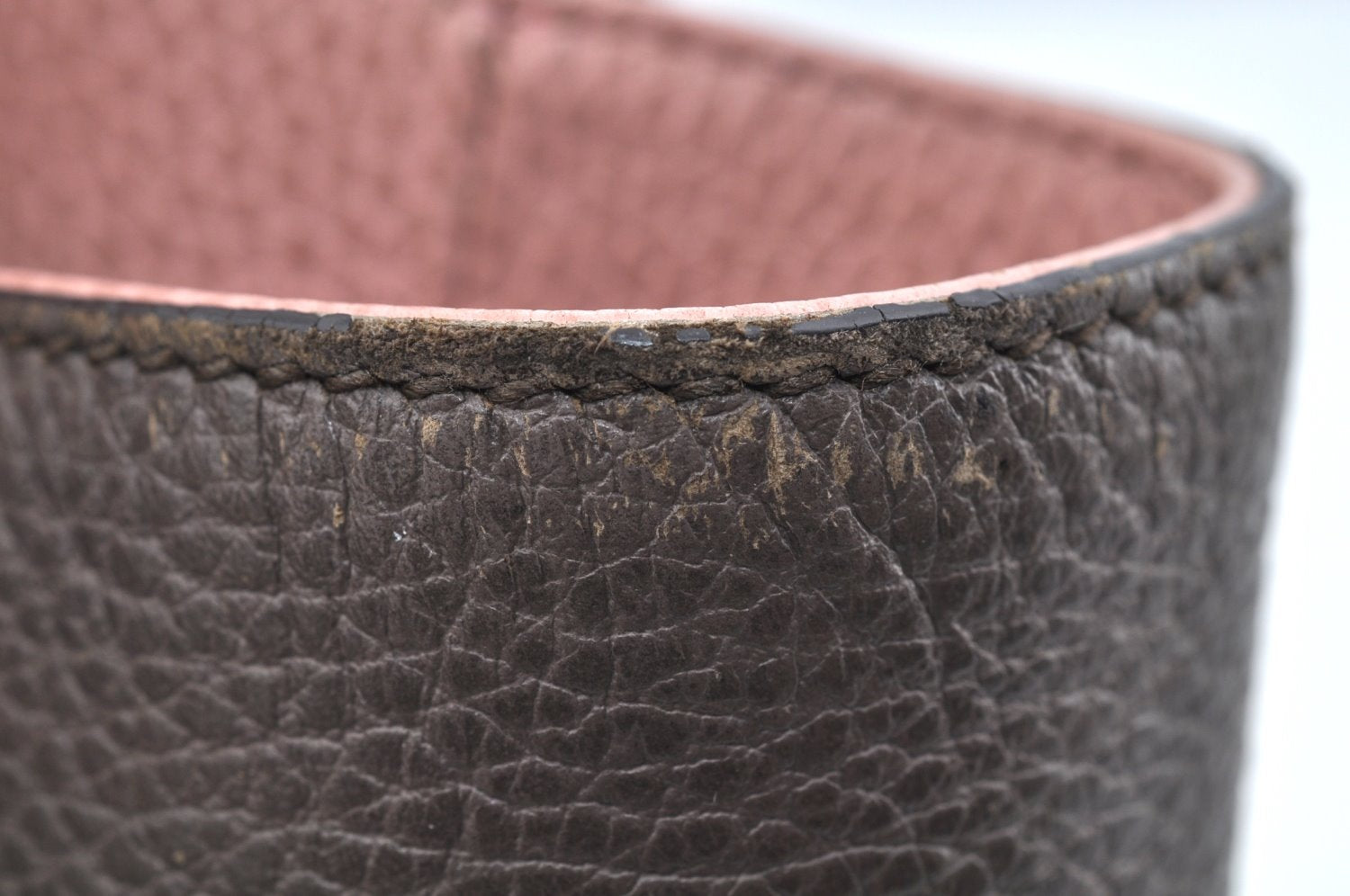 Authentic GUCCI Swing Large Vintage Shoulder Tote Bag Leather 354397 Gray 8268I