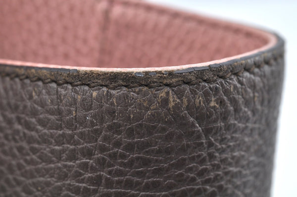 Authentic GUCCI Swing Large Vintage Shoulder Tote Bag Leather 354397 Gray 8268I