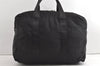 Authentic PRADA Vintage Nylon Tessuto Leather 2Way Travel Boston Bag Black 8270J