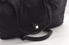 Authentic PRADA Vintage Nylon Tessuto Leather 2Way Travel Boston Bag Black 8270J