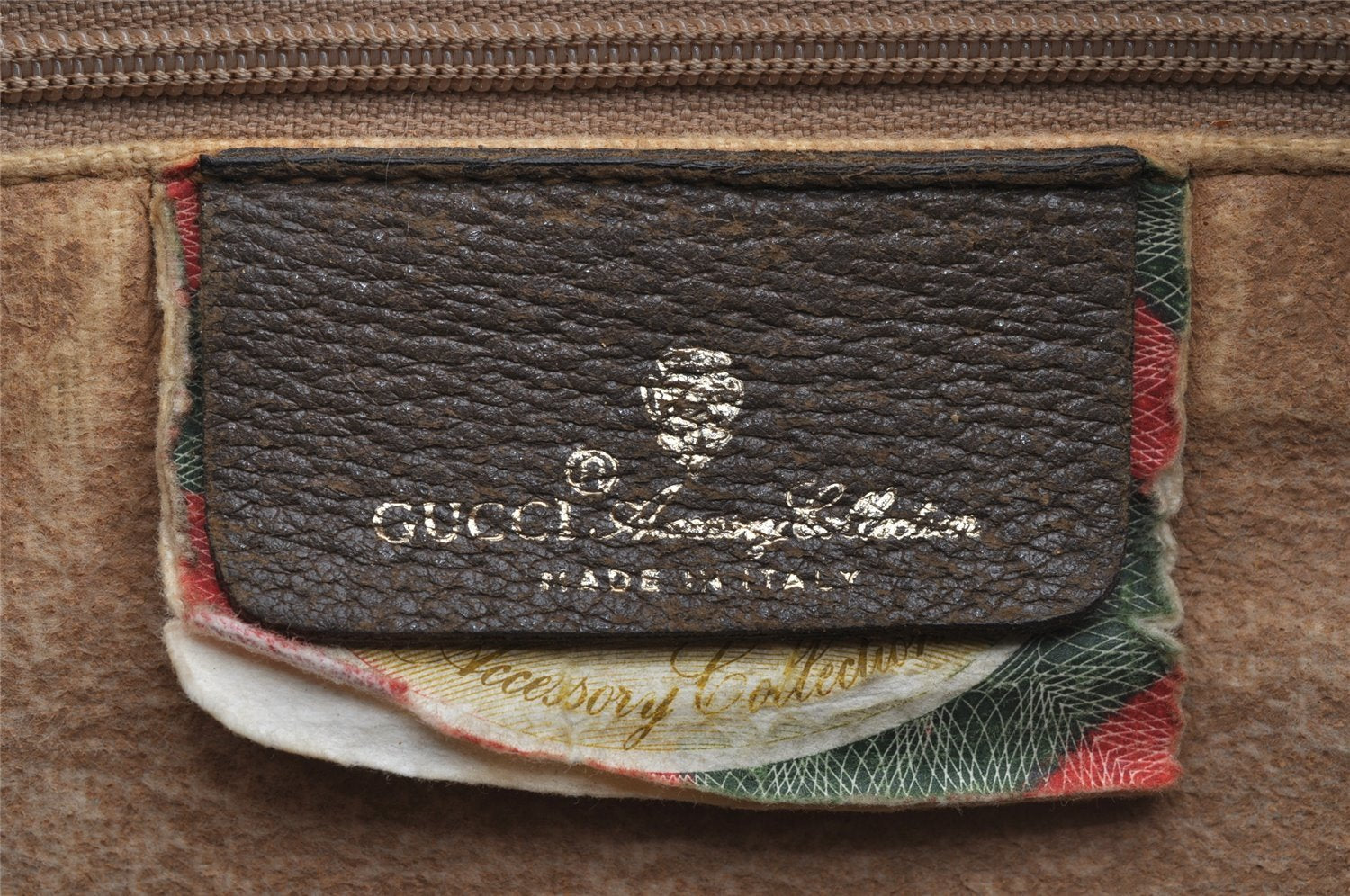 Authentic GUCCI Web Sherry Line Hand Boston Bag GG PVC Leather Brown Junk 8272I