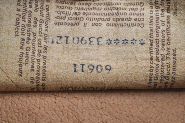 Authentic GUCCI Web Sherry Line Hand Boston Bag GG PVC Leather Brown Junk 8272I