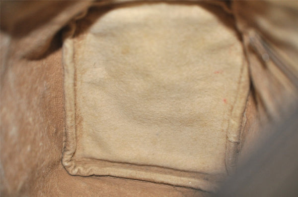 Authentic GUCCI Web Sherry Line Hand Boston Bag GG PVC Leather Brown Junk 8272I