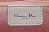 Authentic Christian Dior Trotter Shoulder Cross Bag Canvas　Leather Pink 8273J