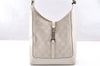 Authentic GUCCI Jackie Shoulder Hand Bag GG Canvas Leather 0013876 White 8275I