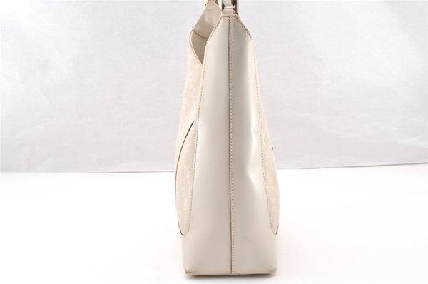 Authentic GUCCI Jackie Shoulder Hand Bag GG Canvas Leather 0013876 White 8275I