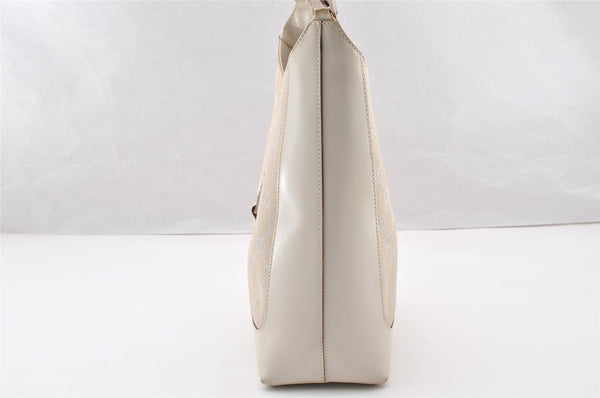Authentic GUCCI Jackie Shoulder Hand Bag GG Canvas Leather 0013876 White 8275I