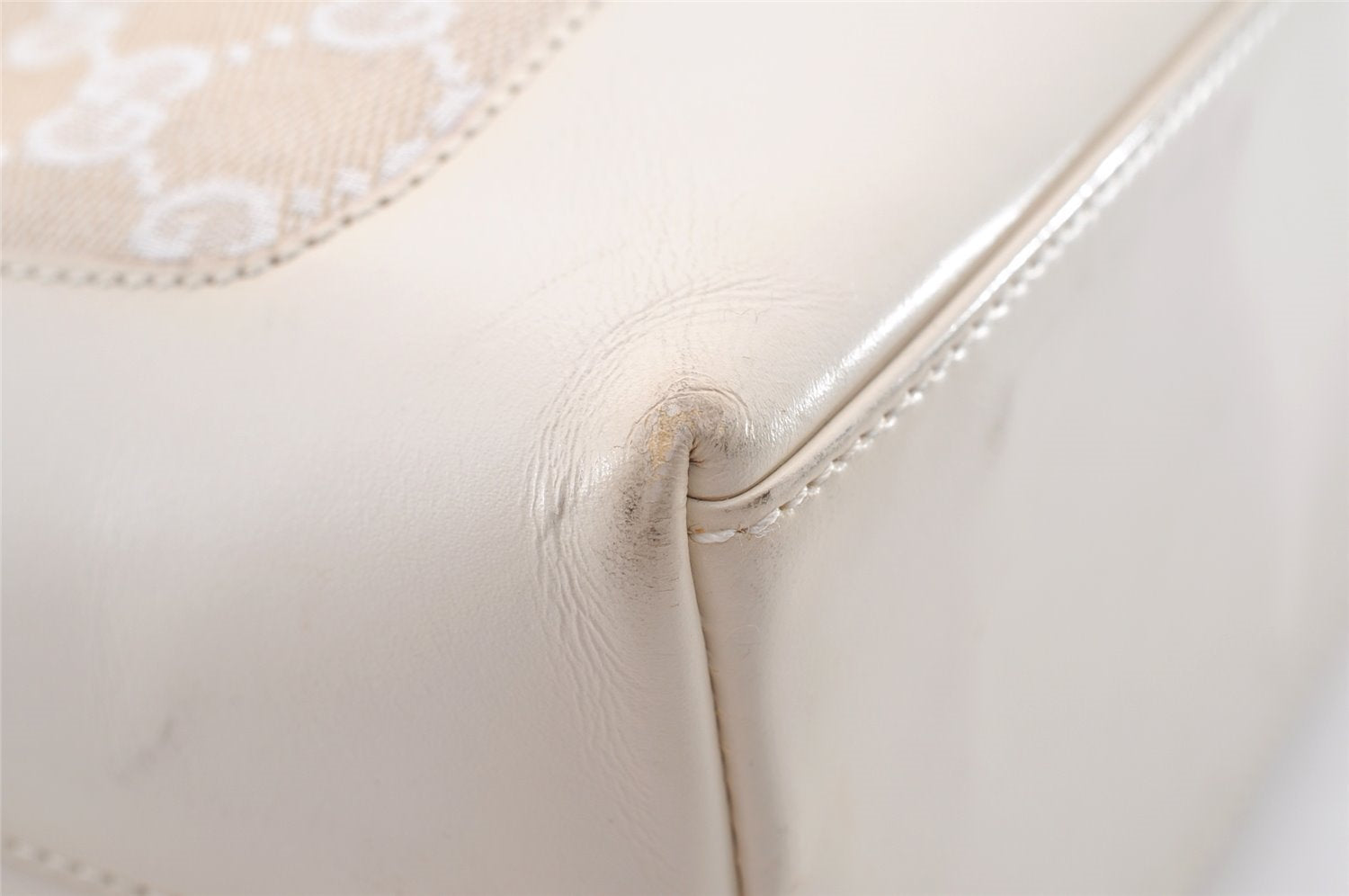 Authentic GUCCI Jackie Shoulder Hand Bag GG Canvas Leather 0013876 White 8275I