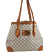 Authentic Louis Vuitton Damier Azur Hampstead MM N51206 Shoulder Tote Bag 8276I