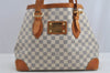 Authentic Louis Vuitton Damier Azur Hampstead MM N51206 Shoulder Tote Bag 8276I
