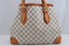 Authentic Louis Vuitton Damier Azur Hampstead MM N51206 Shoulder Tote Bag 8276I