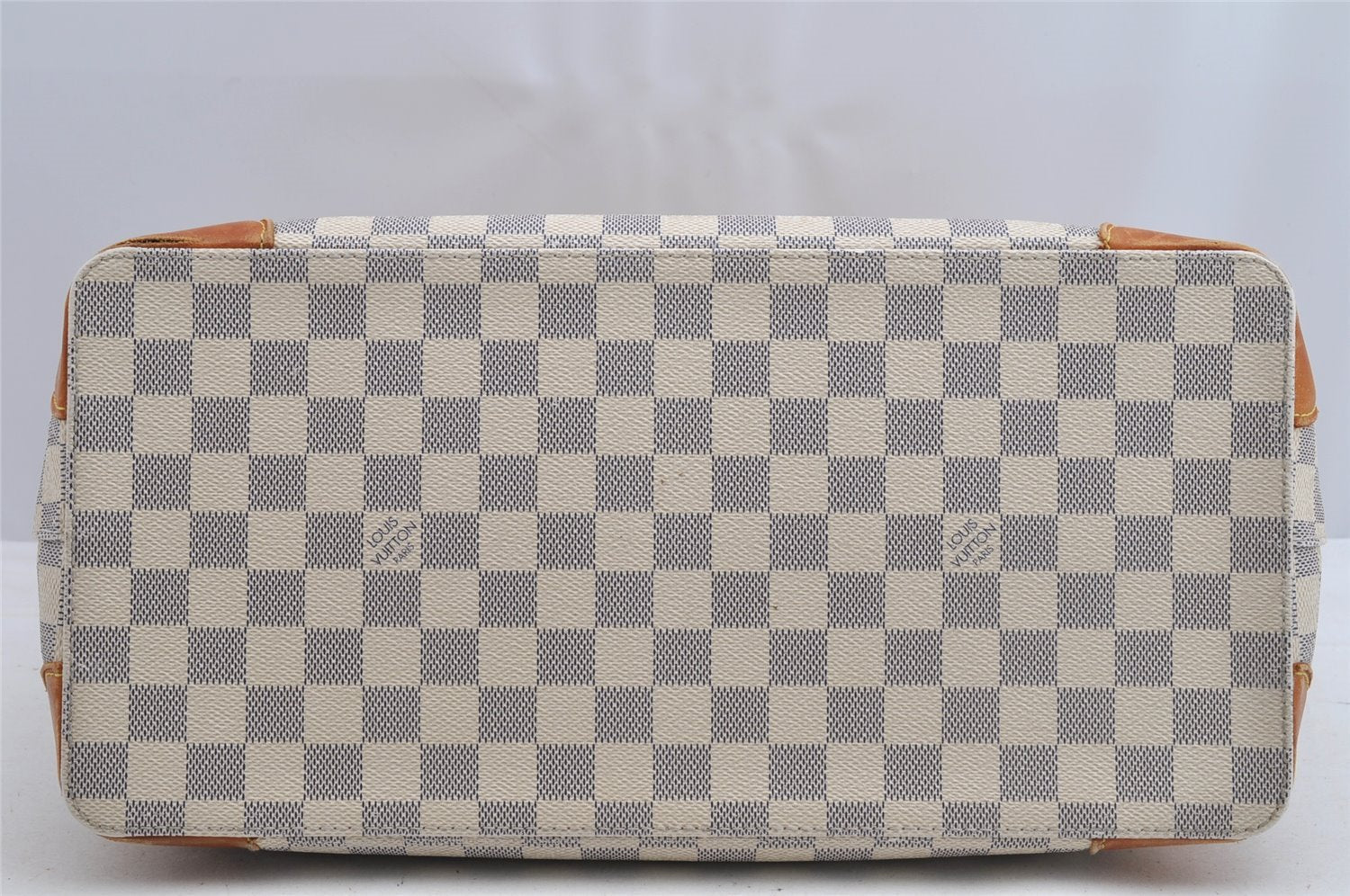 Authentic Louis Vuitton Damier Azur Hampstead MM N51206 Shoulder Tote Bag 8276I