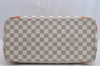 Authentic Louis Vuitton Damier Azur Hampstead MM N51206 Shoulder Tote Bag 8276I