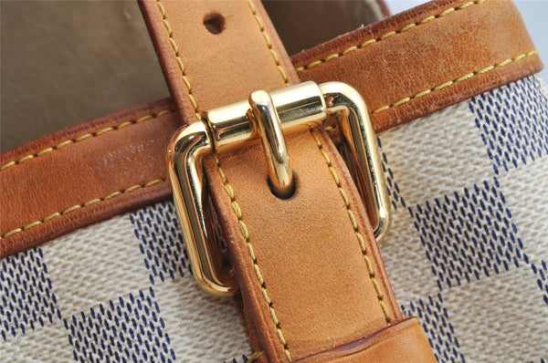 Authentic Louis Vuitton Damier Azur Hampstead MM N51206 Shoulder Tote Bag 8276I