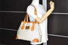 Authentic Louis Vuitton Damier Azur Hampstead MM N51206 Shoulder Tote Bag 8276I