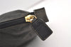 Authentic FENDI Pequin Clutch Hand Bag Purse PVC Leather Dark Brown 8276J