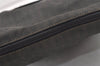 Authentic FENDI Pequin Clutch Hand Bag Purse PVC Leather Dark Brown 8276J