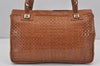 Authentic FENDI Vintage Leather Shoulder Tote Bag Brown 8277J