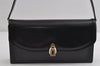 Authentic GUCCI Vintage Shoulder Bag Purse Leather Black 8278I