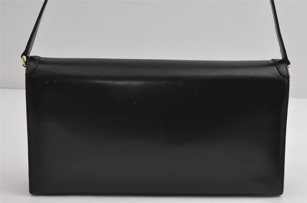 Authentic GUCCI Vintage Shoulder Bag Purse Leather Black 8278I