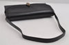 Authentic GUCCI Vintage Shoulder Bag Purse Leather Black 8278I