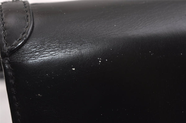 Authentic GUCCI Vintage Shoulder Bag Purse Leather Black 8278I