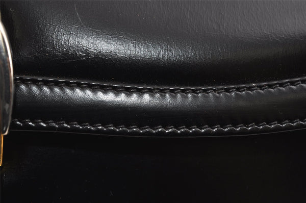 Authentic GUCCI Vintage Shoulder Bag Purse Leather Black 8278I