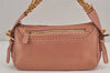 Authentic FENDI Selleria Chain Shoulder Hand Bag Purse Leather Pink 8279J