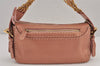 Authentic FENDI Selleria Chain Shoulder Hand Bag Purse Leather Pink 8279J