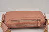 Authentic FENDI Selleria Chain Shoulder Hand Bag Purse Leather Pink 8279J