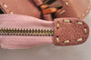 Authentic FENDI Selleria Chain Shoulder Hand Bag Purse Leather Pink 8279J