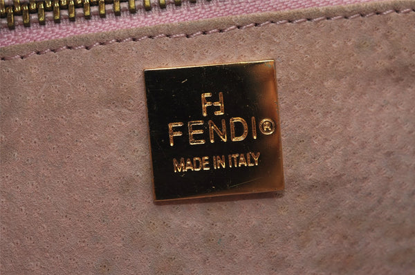 Authentic FENDI Selleria Chain Shoulder Hand Bag Purse Leather Pink 8279J