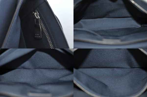 Auth Louis Vuitton Taiga Roman PM Shoulder Cross Bag Navy Blue M32725 LV 8279M