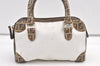 Authentic FENDI Zucca Zucchino 2Way Shoulder Hand Bag PVC White Brown 8280J