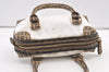 Authentic FENDI Zucca Zucchino 2Way Shoulder Hand Bag PVC White Brown 8280J