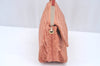 Authentic BOTTEGA VENETA Intrecciato Nylon Leather Shoulder Bag Orange 8282I