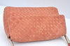 Authentic BOTTEGA VENETA Intrecciato Nylon Leather Shoulder Bag Orange 8282I