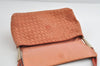 Authentic BOTTEGA VENETA Intrecciato Nylon Leather Shoulder Bag Orange 8282I