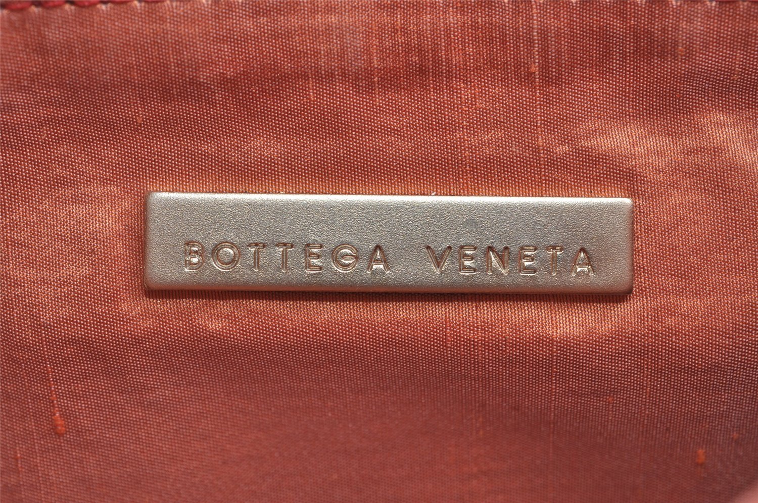 Authentic BOTTEGA VENETA Intrecciato Nylon Leather Shoulder Bag Orange 8282I