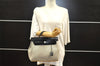 Authentic HERMES Her Bag PM & PM 2Way Shoulder Hand Bag White Black 8283I