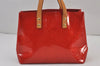 Authentic Louis Vuitton Vernis Reade PM Hand Bag Red M91088 LV 8284J