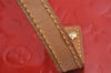 Authentic Louis Vuitton Vernis Reade PM Hand Bag Red M91088 LV 8284J