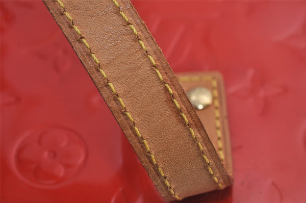 Authentic Louis Vuitton Vernis Reade PM Hand Bag Red M91088 LV 8284J