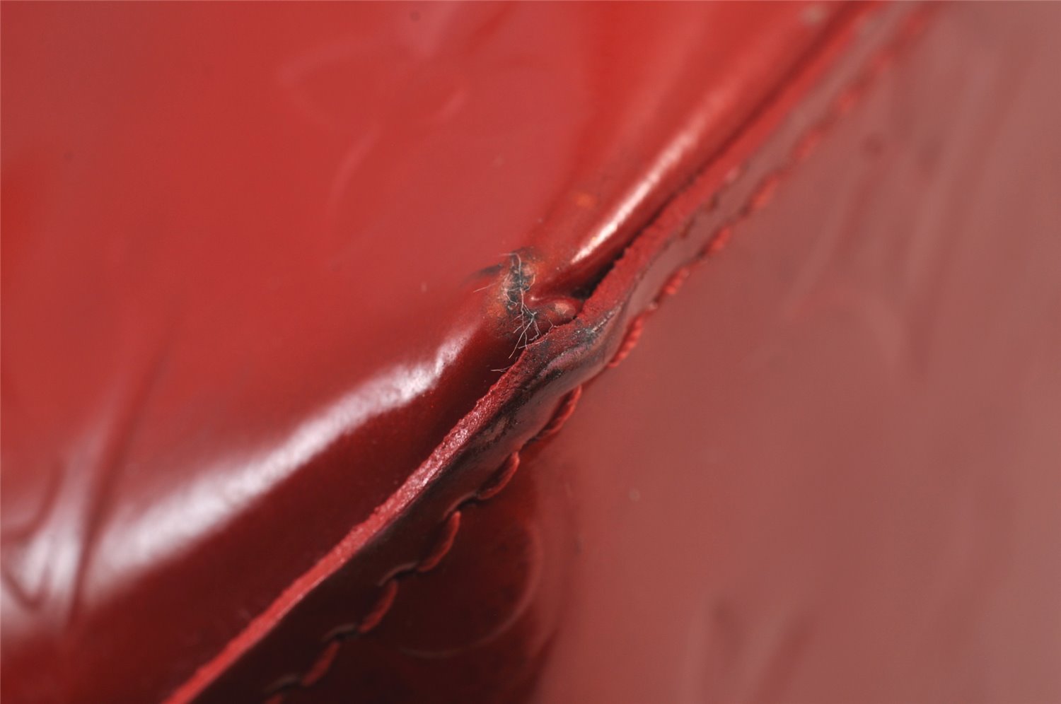Authentic Louis Vuitton Vernis Reade PM Hand Bag Red M91088 LV 8284J